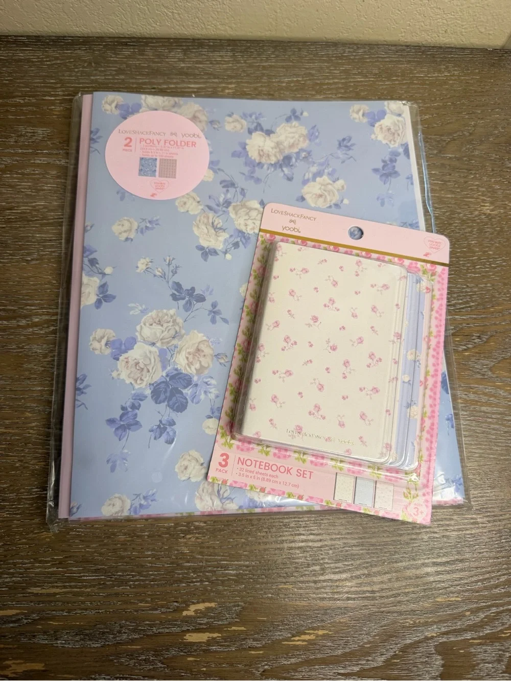 New LoveShackFancy x Target Set of 2 Pocket Folders with Prongs & Mini Journals
